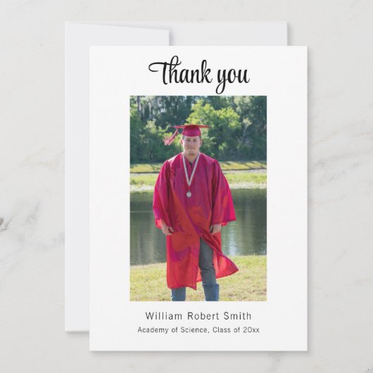 バイブモダンーのパーソナ男らしライズによる卒業 サンキューカード (正面)