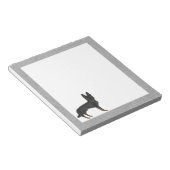 バイブラックのドイツの羊飼いかわいい漫画GSDドッググレー ノートパッド (アングル)