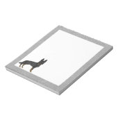 バイブラックのドイツの羊飼いかわいい漫画GSDドッググレー ノートパッド (回転)