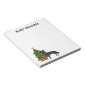 バイブラックのドイツの羊飼いフェスティバルクリスマスツリー ノートパッド (アングル)