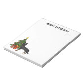 バイブラックのドイツの羊飼いフェスティバルクリスマスツリー ノートパッド (回転)