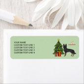 バイブラックのドイツの羊飼いフェスティバルクリスマスツリー ラベル (インサイチュ)