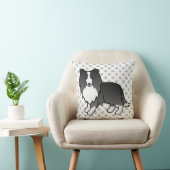 バイブラックシェットランドシェプドッグ漫画の犬とポーズ クッション (椅子)