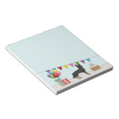 バイブラックドイツ羊飼いGSD犬カラフル誕生日 ノートパッド (アングル)