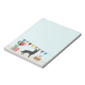 バイブラックドイツ羊飼いGSD犬カラフル誕生日 ノートパッド (回転)