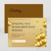バイブラントな誕生日カード 案内ポストカード (正面/裏面)