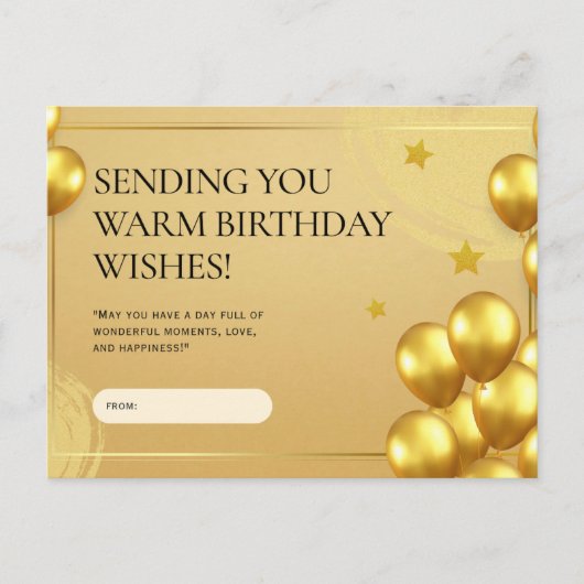バイブラントな誕生日カード 案内ポストカード (正面)
