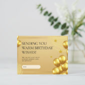 バイブラントな誕生日カード 案内ポストカード (スタンド正面)