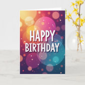 バイブラントな誕生日グラデーションカード カード (黄色い花)