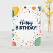 バイブラントな誕生日ポップカード カード (黄色い花)