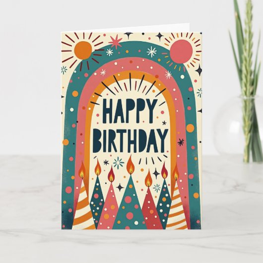 バイブラントアーチウェイ誕生日カード カード (正面)