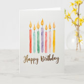 バイブラントキャンドル 誕生日カード カード (黄色い花)
