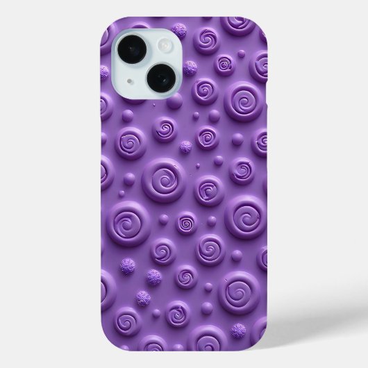 バイブラントパープルスパイラルiPhoneケース 美意識高め Case-Mate iPhoneケース (裏面)