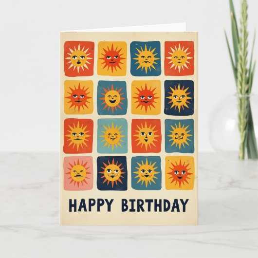 バイブラントフェイス 誕生日カード カード (正面)
