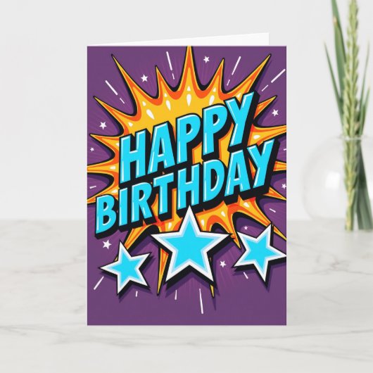 バイブラントフェスティブ誕生日カード カード (正面)