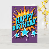 バイブラントフェスティブ誕生日カード カード (黄色い花)