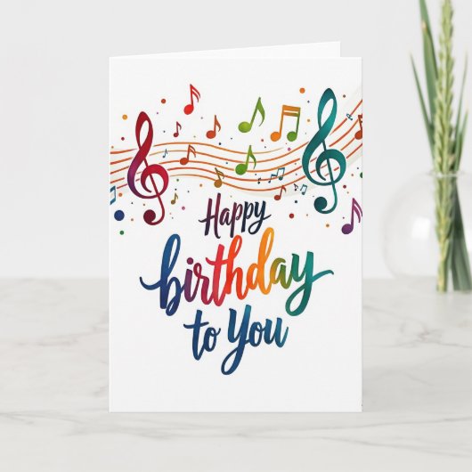 バイブラントメロディー 誕生日カード カード (正面)