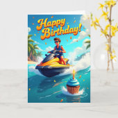バイブラントライダーの誕生日カード カード (黄色い花)
