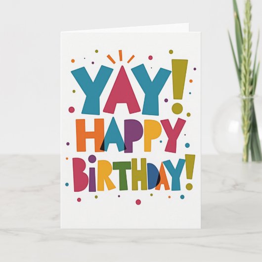 バイブラントレター 誕生日カード カード (正面)