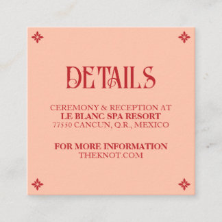 バイブラント・ヴァウズ：スペインの民俗ウェディング　詳細カード エンクロージャーカード