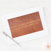 バイブルの詩を持つ茶色の革 長方形シール (封筒)