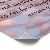 バイブルやる気を起こさせる詩パステルの雲の写真 ポスター (角)