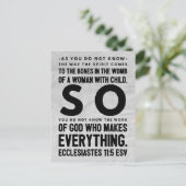 バイブルインスパイアはがき – クレシアテス11:5 ポストカード (スタンド正面)