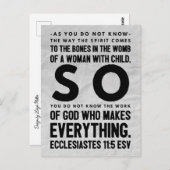 バイブルインスパイアはがき – クレシアテス11:5 ポストカード (正面/裏面)