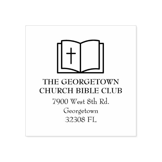 バイブルカスタムエレガント差出人住所 ラバースタンプ (インプリント)