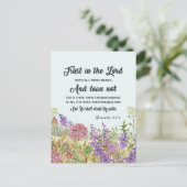 バイブルカスタム聖句フローラグリーティングカード シーズンポストカード (スタンド正面)