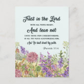 バイブルカスタム聖句フローラグリーティングカード シーズンポストカード (正面)