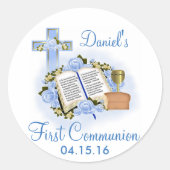 バイブルクロスファースト聖餐式封筒用シール ラウンドシール (正面)