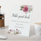 バイブルゲストブックブルゴーニュ結婚フローラ 台座サイン (インサイチュ)