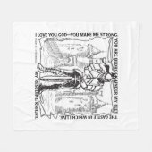 バイブルシンデレラベッドロック、城、救い騎士 フリースブランケット (正面(横))