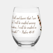 バイブルシンプルバース植物茶色とピンク | ステムなしワイングラス (正面)