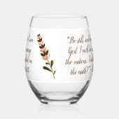 バイブルシンプルバース植物茶色とピンク | ステムなしワイングラス (左)