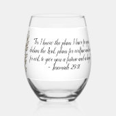 バイブルシンプルバース植物茶色と白 | ステムなしワイングラス (正面)