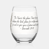 バイブルシンプルバース植物茶色と白 | ステムなしワイングラス (裏面)