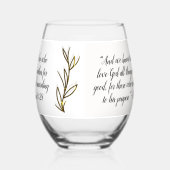 バイブルシンプルバース植物茶色と白 | ステムなしワイングラス (左)