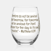 バイブルシンプルバース植物茶色と白 | ステムなしワイングラス (裏面)