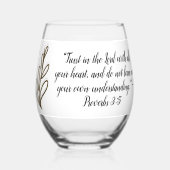 バイブルシンプルバース植物茶色と白 | ステムなしワイングラス (正面)