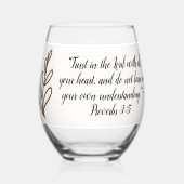 バイブルシンプルバース植物茶色と白 | ステムなしワイングラス (裏面)