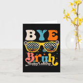 バイブルハッピースクール先生学生の最後の日 カード (黄色い花)