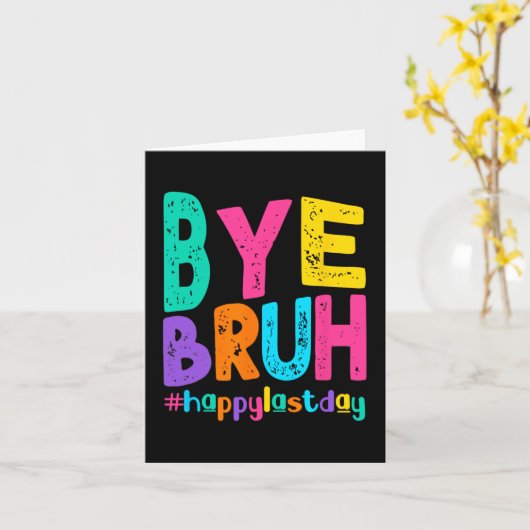 バイブルハッピースクール先生学生の最後の日 カード (黄色い花)