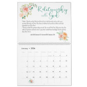 バイブルバース祈りの言葉フローラカスタム カレンダー (1月 2026)