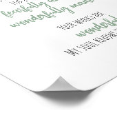 バイブルバース聖なる書物、 経典ウォールアートグリーンユーカリ ポスター (角)