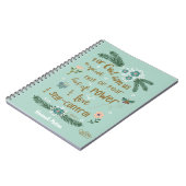 バイブルバース聖なる書物、 経典ミントフローラ パーソナライズされた ノートブック (左側)