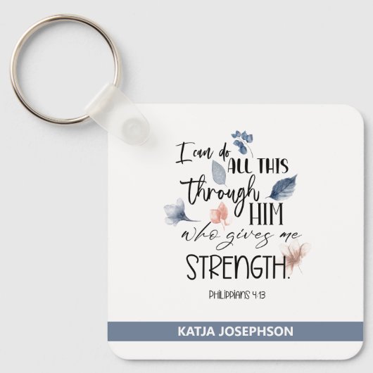 バイブルパーソナライズされたの詩の丸いキーチェーン キーホルダー