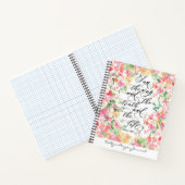 バイブルパーソナライズされたバースフローラ祈りの言葉ジャーナル ノートブック (内部)