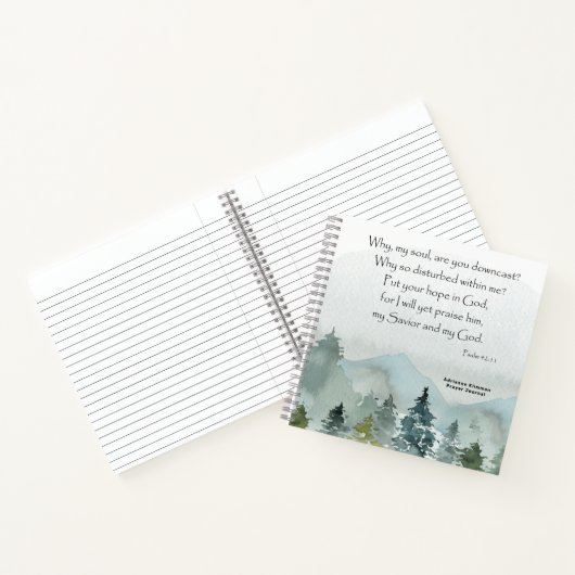 バイブルパーソナライズされたバース山祈りの言葉ジャーナル ノートブック (内部)